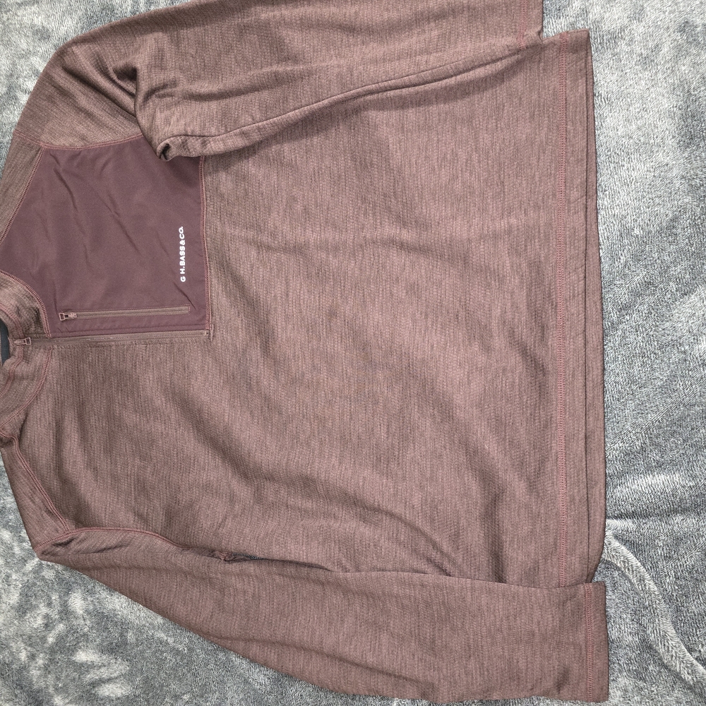 G.H. Bass Co. Burgundy Quarter-Zip Pullover